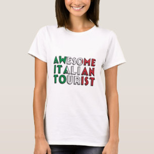 T-shirt Drôle Awesome Italien Tourisme Typographie