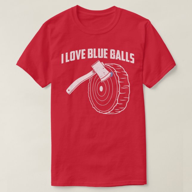 T-shirt Drôle Ax Jeter I Love Blue Balls produit (Design devant)