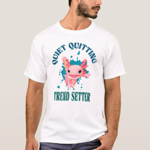 T-shirt Drôle Axolotl Rose Paramètre de Tendance d'Abandon