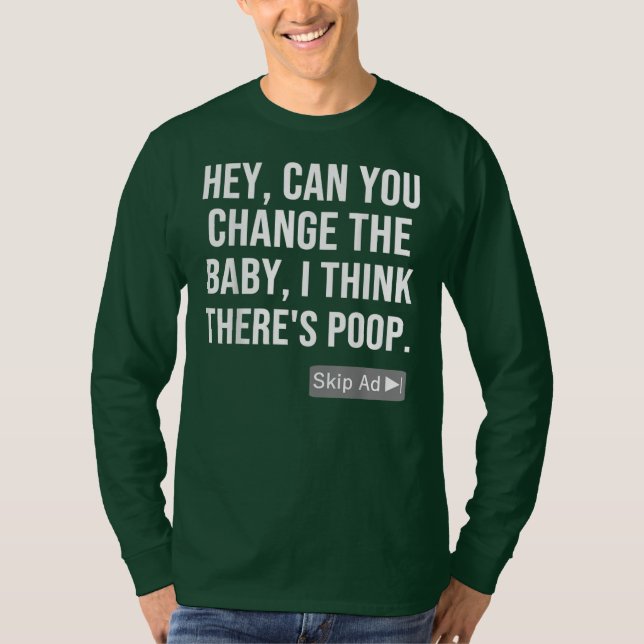 T-shirt Drôle Baby Poop meme Papa Fête des pères Sauter la (Devant)