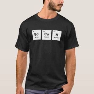 T-shirt Drôle Bacon Cadeau De Table Périodique Pour Hommes