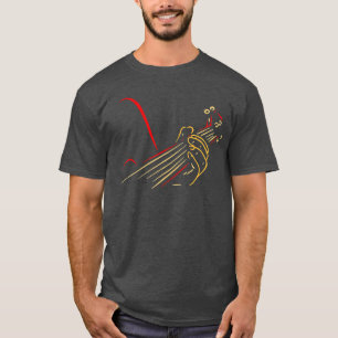 T-shirt Drôle Baid Jouer Basse Guitare Lecteur Musicien