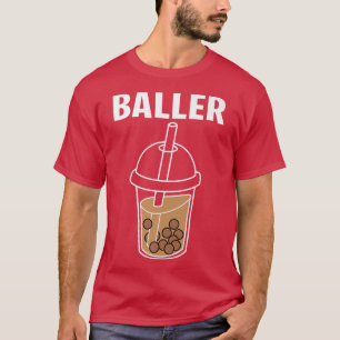 T-shirt Drôle Baller Bubble Lait Thé Cute Kawaii Boba Drin
