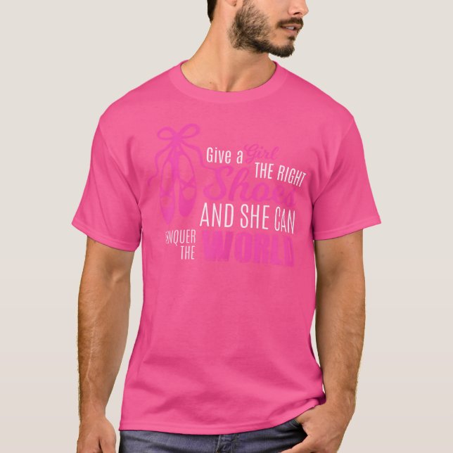 T-shirt Drôle Ballet Pointe Chaussure Rose Citation Pour D (Devant)
