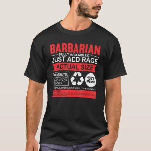 T-shirt Drôle barbare amusant Jouer RPG Élément Dice Joueu