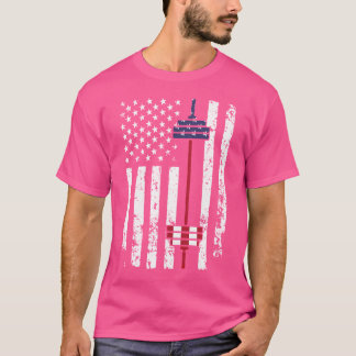 T-shirt Drôle Barbell Art Barbell Drapeau Poids Fitne