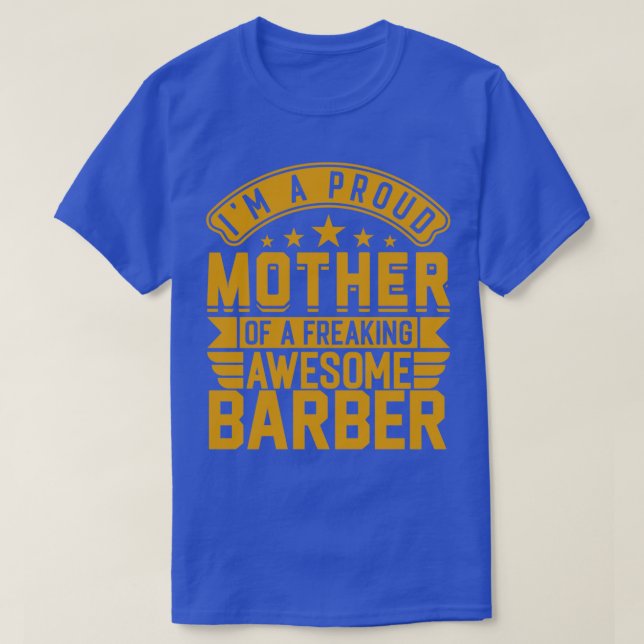 T-shirt Drôle Barber Femmes Fier (Design devant)