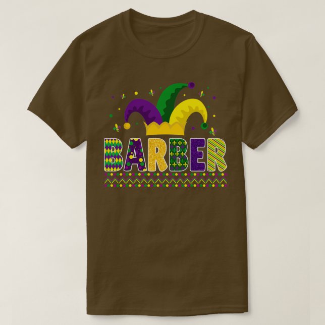 T-shirt Drôle Barber Mardigras Cute Barber (Design devant)