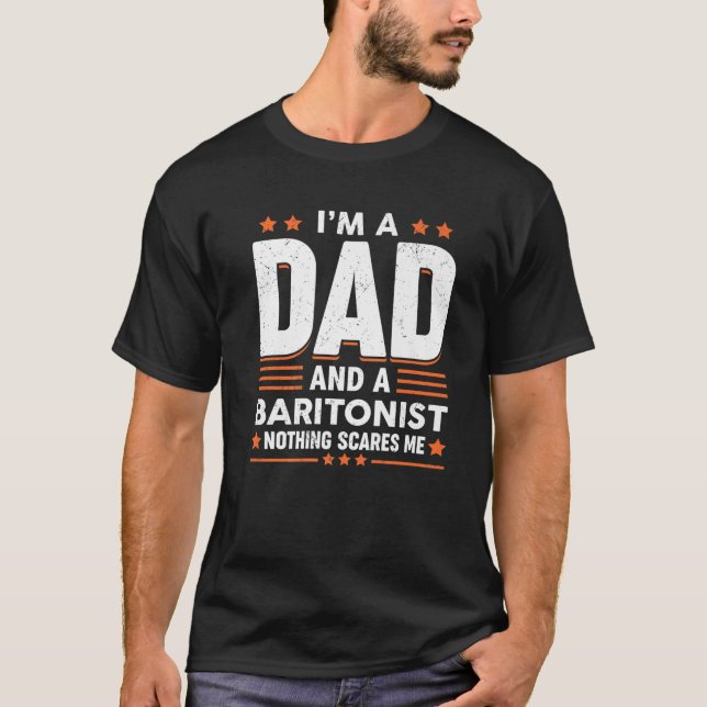 T-shirt Drôle Baritoniste Papa Dit Vintage Papa (Devant)