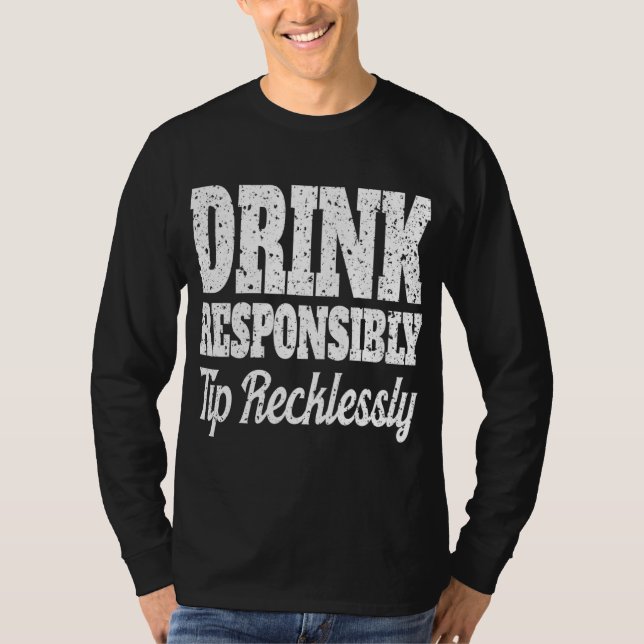 T-shirt Drôle Bartender Men Boire Responsable Bartender G (Devant)