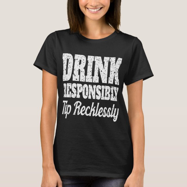 T-shirt Drôle Bartender Men Boire Responsable Bartender G (Devant)
