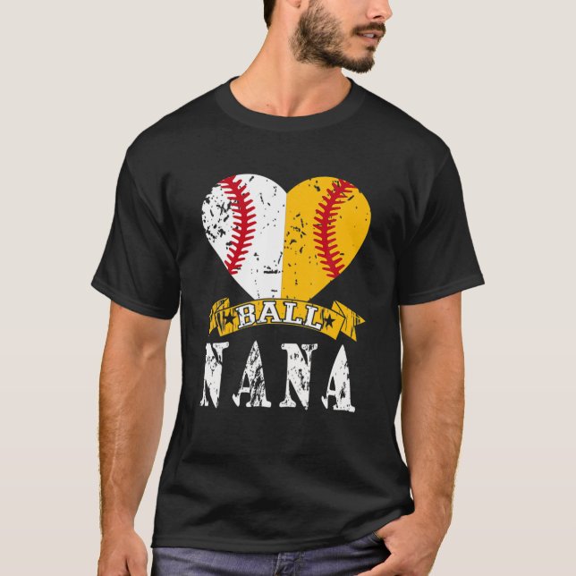 T-shirt Drôle Baseball Nana T Ball Nana Softball Cadeaux (Devant)