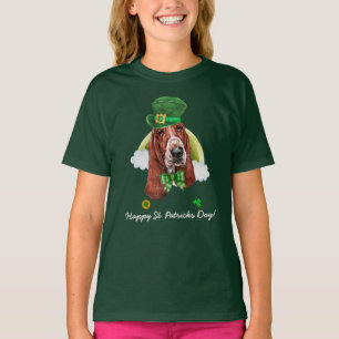 T-shirt Drôle Basset Hound Or St. Patricks Day