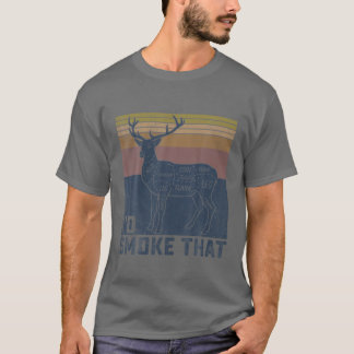 T-shirt Drôle BBQ Grilling Pitmaster Grillers Id Fumée Tha