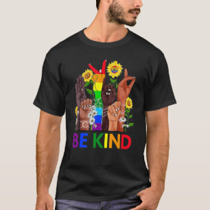 T-shirt Drôle Be Kind Langue des Signes Enseignants Parlan