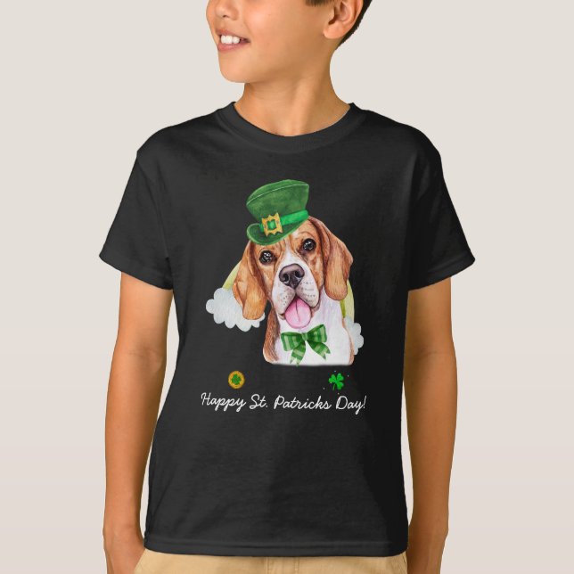 T-shirt Drôle Beagle Or St. Patricks Day (Devant)