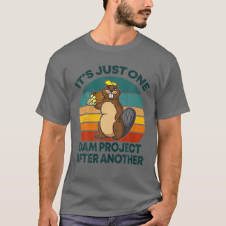T-shirt Drôle Beaver Design C'est juste un projet de barra