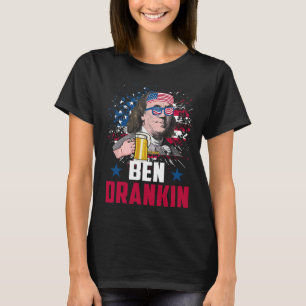 T-shirt Drôle Ben Drankin 4 juillet États-Unis Drapeau Hom