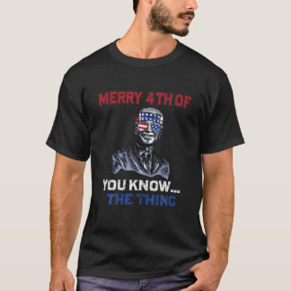 T-shirt Drôle Biden Dazed Joyeux 4E D'Entre Vous Connaisse