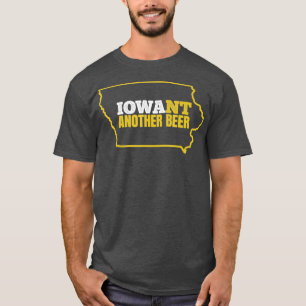 T-shirt Drôle Bière de l'Iowa dégoûtée Carte d'État 