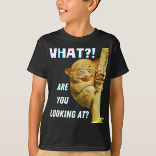 T-shirt Drôle Big Eyed Tarsier Ce que vous regardez