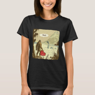 T-shirt Drôle Bigfoot Sasquatch Monstre du Loch Ness Drôle