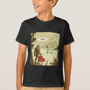 T-shirt Drôle Bigfoot Sasquatch Monstre du Loch Ness Drôle