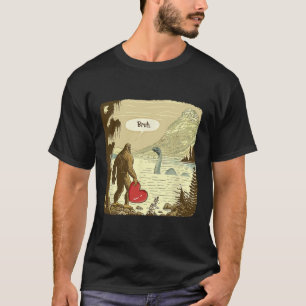 T-shirt Drôle Bigfoot Sasquatch Monstre du Loch Ness Drôle