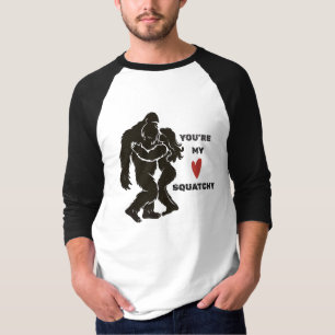 T-shirt Drôle BigFoot “Tu es mon Squatchy” Couple romantiq