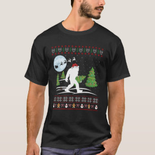 T-shirt Drôle Bigfoot Xmas cadeau Santa Hat Ugly Bigfoot C