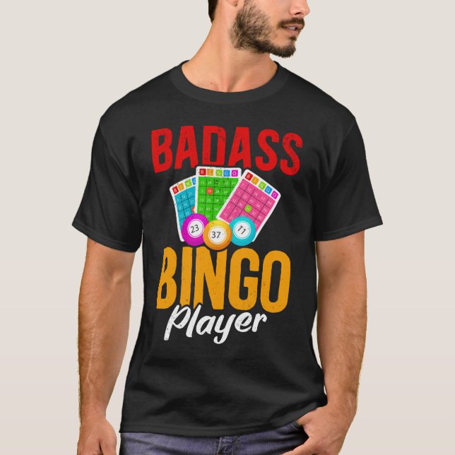 T-shirt Drôle Bingo Balls Sarcastique Joueur de Bingo (Devant)