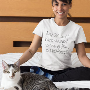 T-shirt Drôle blâme Chat Pardon Décidé de rester dans mign