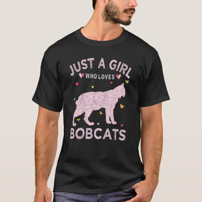 T-shirt Drôle Bobcat Aiguille Juste Une Fille Qui Aime Bob (Devant)