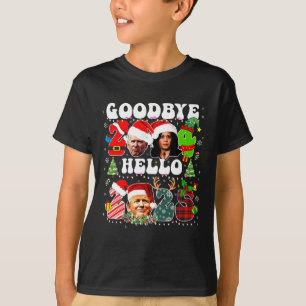 T-shirt Drôle Bon 2024 Bonjour 2025 Drôle Kamala & Trump P