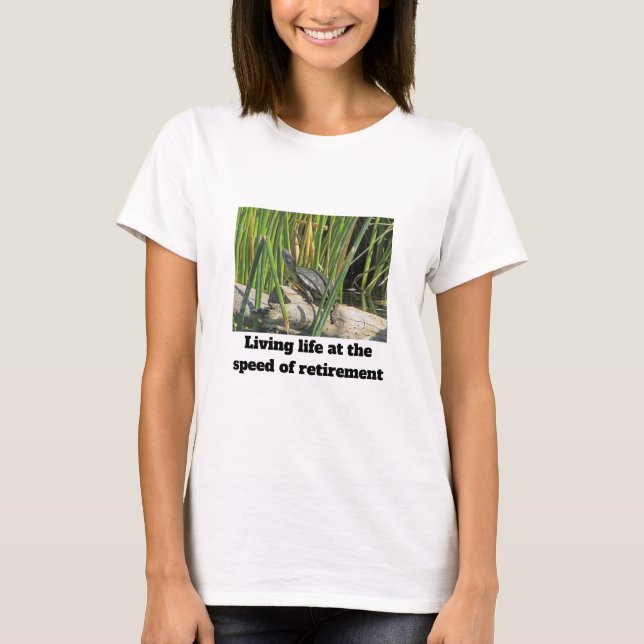 T-shirt Drôle Bonne Retraite Humoristique Tortue Photo (Devant)