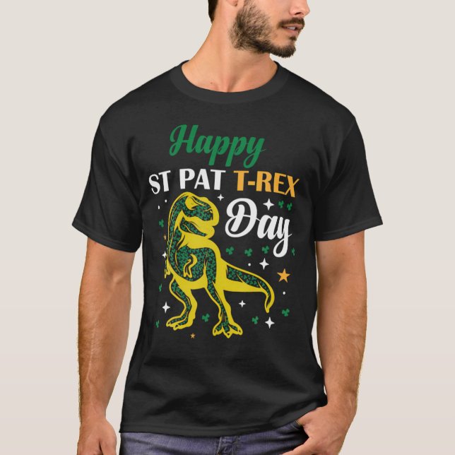 T-shirt Drôle Bonne St. Pat Trex Day (Devant)