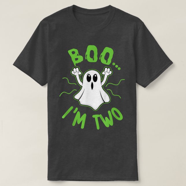 T-shirt Drôle' Boo I'm 2 Halloween Costume Fantôme (Design devant)