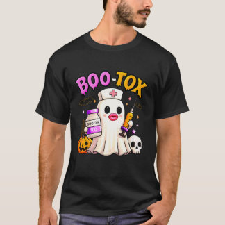 T-shirt Drôle Boo Tox Infirmière Esthétique Crâne de Fantô