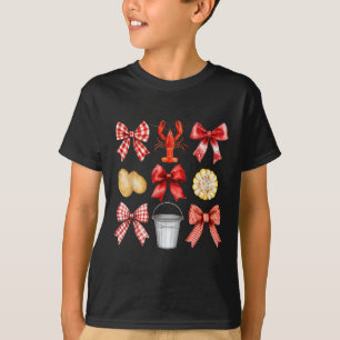 T-shirt Drôle Bow mignonne Coquette Crawfish Boil Y2k Girl