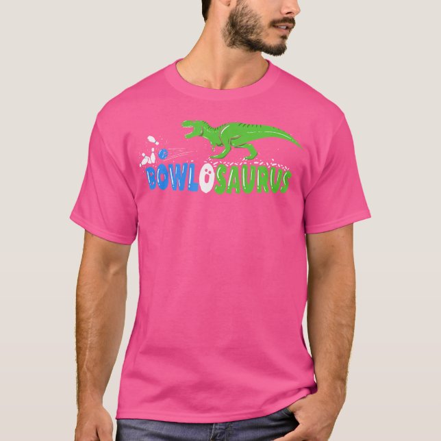 T-shirt Drôle Bowler Cute Dinosaur Bowling (Devant)
