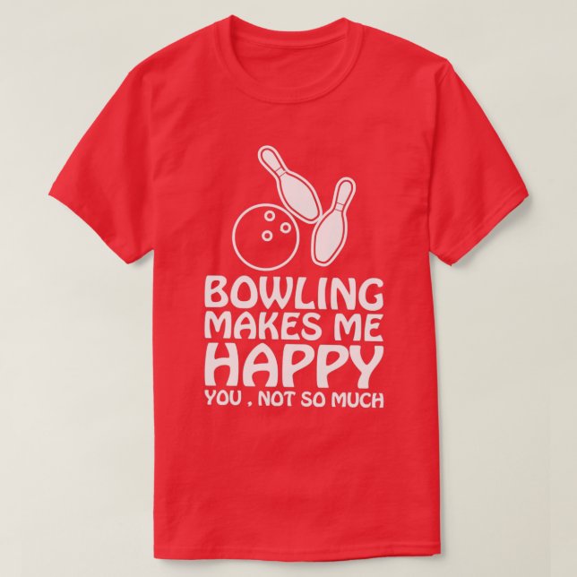 T-shirt Drôle Bowler Lover Bowling T (Design devant)