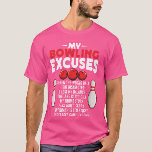 T-shirt Drôle Bowling Excuses Pour Cool Bowler Sport Homme