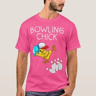 T-shirt Drôle Bowling Femmes Cute Bowling Chick Sports Ath