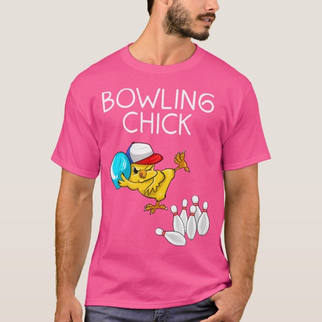 T-shirt Drôle Bowling Femmes Cute Bowling Chick Sports Ath (Devant)