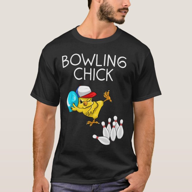 T-shirt Drôle Bowling Gift Femmes mignonne Bowling Chick S (Devant)