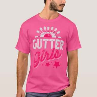 T-shirt Drôle Bowling Gutter Girls Bowler Girls Dames Bow