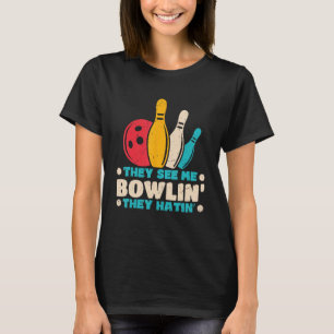 T-shirt Drôle Bowling Lover Graphic pour les femmes et les