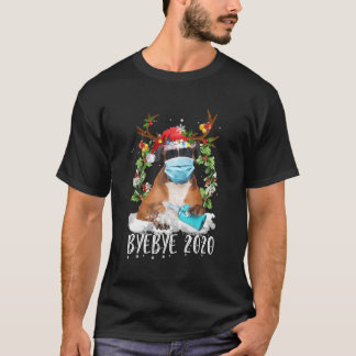 T-shirt Drôle Boxer Noël Masque Visage Bye Bye 2020 Noël