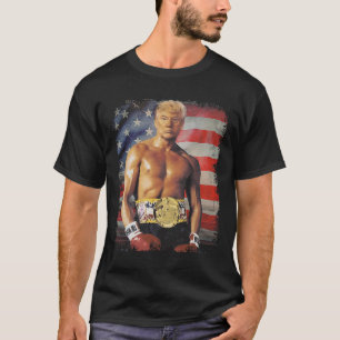 T-shirt Drôle Boxer Trump Trump Rocky Meme