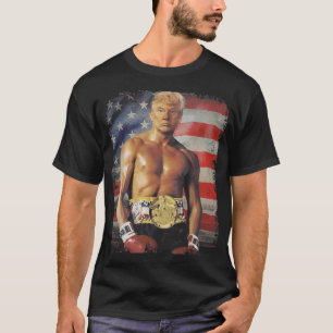 T-shirt Drôle Boxer Trump Trump Rocky Meme 212